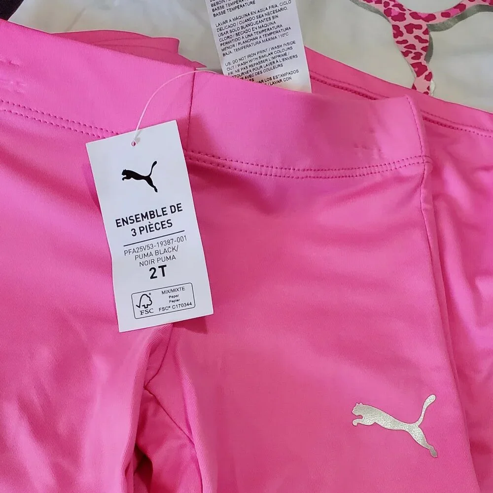 PUMA Kids' 3 Piece Outfit  Girls 2T T-Shirt, Hoodie, Pants  NWT - Picture 3 of 11